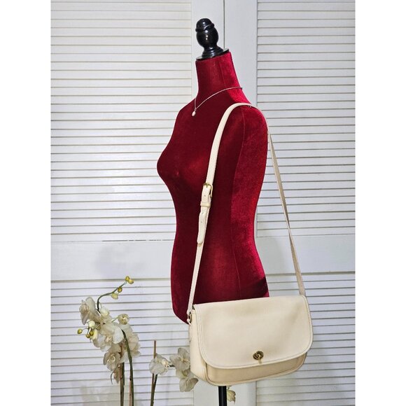 Vintage Coach Women's Bone Leather City Bag 9790 Crossbody Shoulder Bag 2419 - Picture 2 of 13